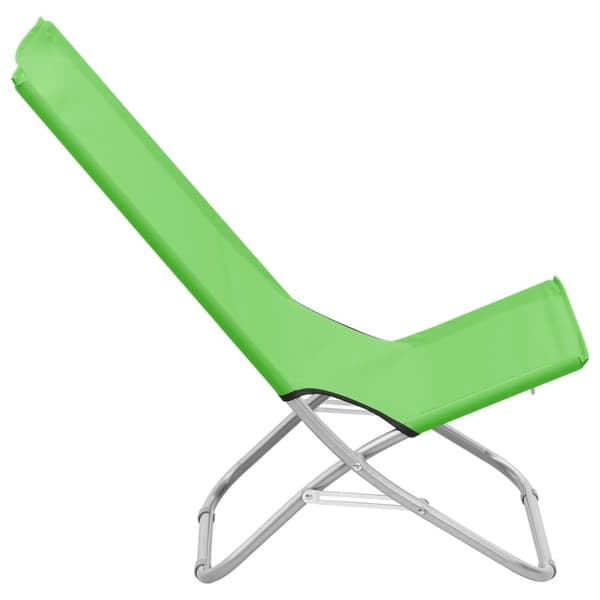 vidaXL foldbare strandstole 2 stk. stof grøn