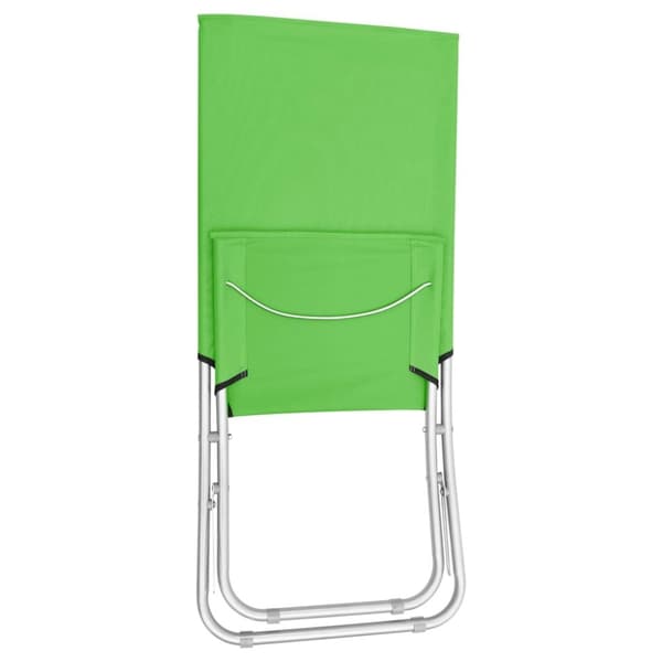 vidaXL foldbare strandstole 2 stk. stof grøn