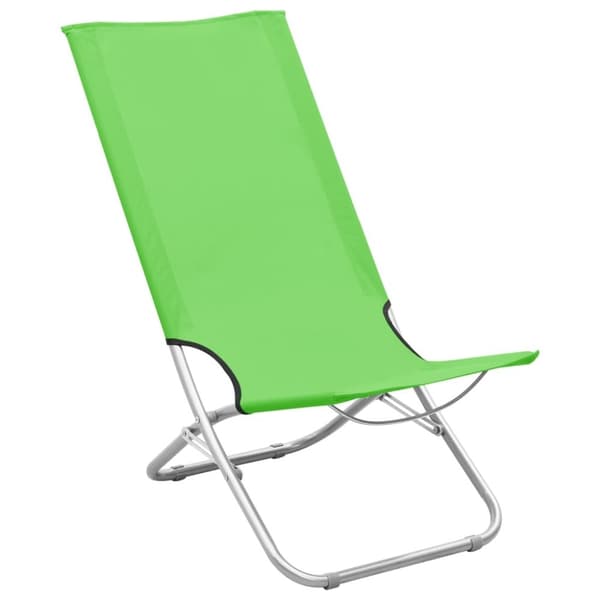 vidaXL foldbare strandstole 2 stk. stof grøn