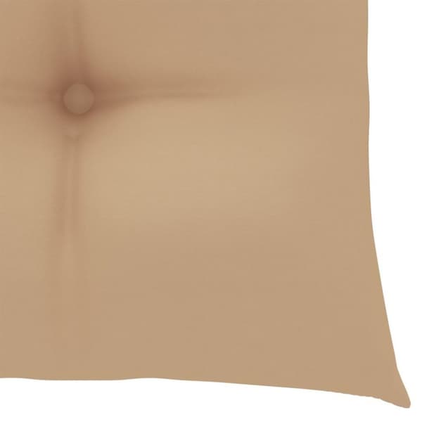vidaXL Trädgårdsstolar med beige dynor 6 st massiv teak