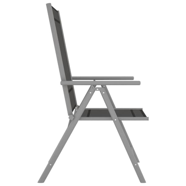 vidaXL Foldbare hagestoler 2 stk textilene svart