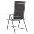 Miniatyrbilde 5 av 8: vidaXL Foldbare hagestoler 2 stk textilene svart