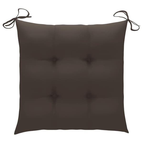 vidaXL Gungstol med taupe dyna massiv teak