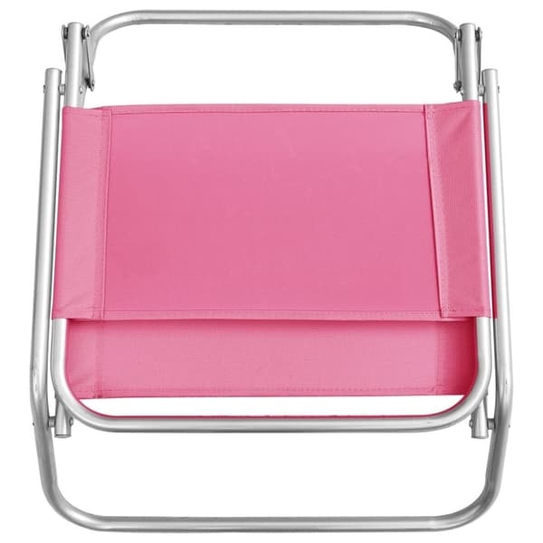 vidaXL foldbare strandstole 2 stk. stof pink