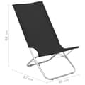 Miniatyrbillede 8 af 8: vidaXL foldbare strandstole 2 stk. stof sort