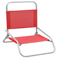 Miniatyrbillede 2 af 8: vidaXL foldbare strandstole 2 stk. stof rød