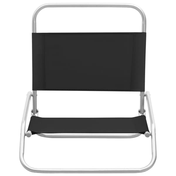 vidaXL foldbare strandstole 2 stk. stof sort