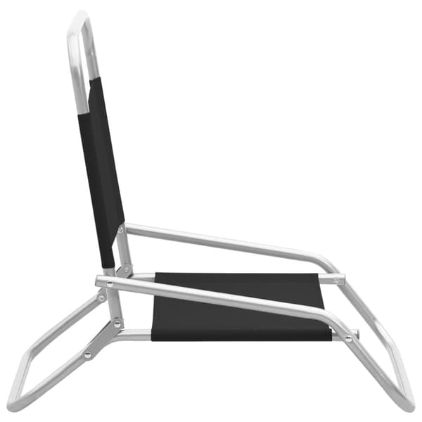 vidaXL foldbare strandstole 2 stk. stof sort
