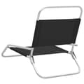 Miniatyrbillede 5 af 8: vidaXL foldbare strandstole 2 stk. stof sort