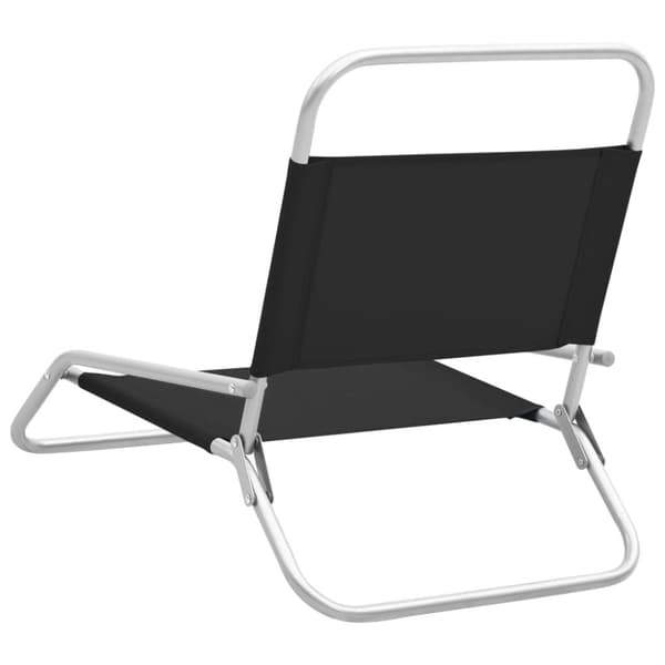 vidaXL foldbare strandstole 2 stk. stof sort