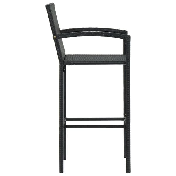 vidaXL barstole 4 stk. polyrattan sort