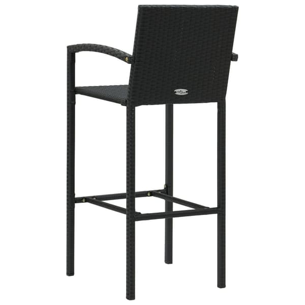 vidaXL barstole 4 stk. polyrattan sort