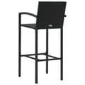 Miniatyrbillede 5 af 8: vidaXL barstole 4 stk. polyrattan sort