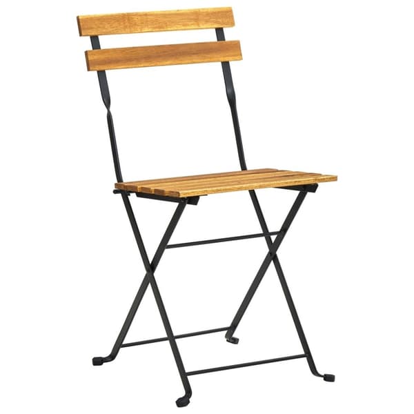 vidaXL foldbare bistrostole 4 stk. massivt akacietræ