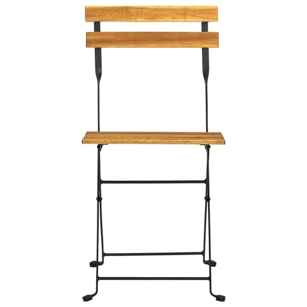 vidaXL foldbare bistrostole 4 stk. massivt akacietræ