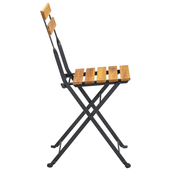 vidaXL foldbare bistrostole 4 stk. massivt akacietræ
