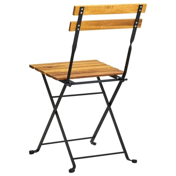 vidaXL foldbare bistrostole 4 stk. massivt akacietræ