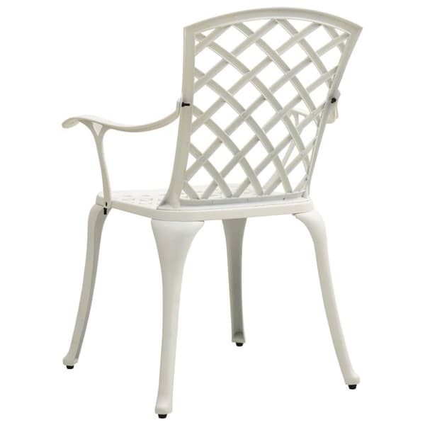 vidaXL havestole 4 stk. støbt aluminium hvid