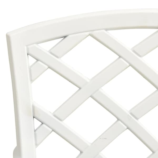 vidaXL havestole 4 stk. støbt aluminium hvid