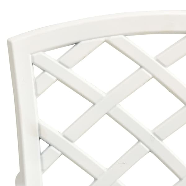 vidaXL havestole 2 stk. støbt aluminium hvid