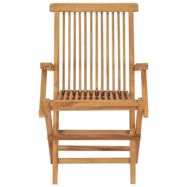 vidaXL Trädgårdsstolar med röda dynor 4 st massiv teak
