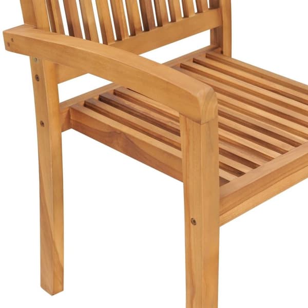 vidaXL Trädgårdsstolar 2 st med gröna dynor massiv teak