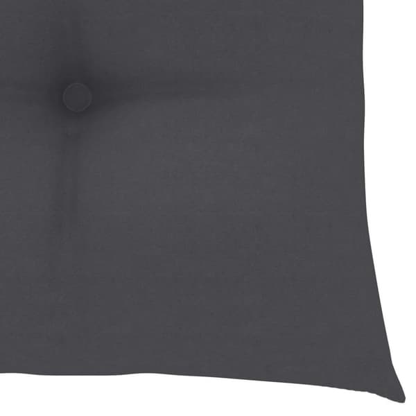 vidaXL Trädgårdsstolar med antracit dynor 4 st massiv teak