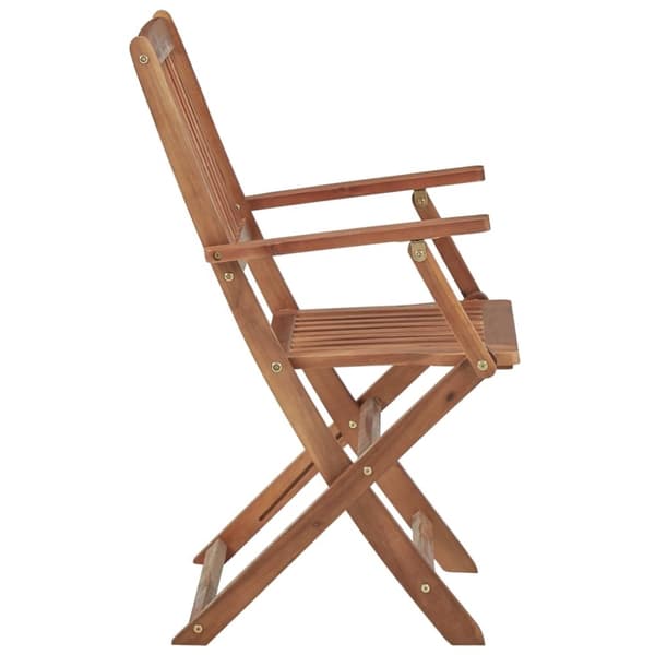 vidaXL foldbare havestole 4 stk. massivt akacietræ