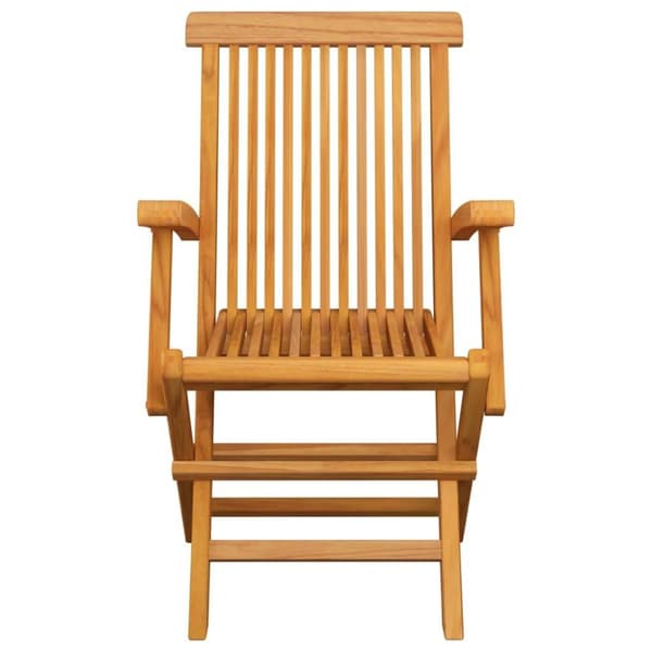 vidaXL Trädgårdsstolar med ljusgröna dynor 3 st massiv teak