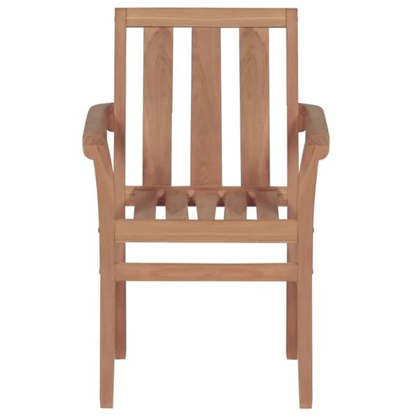 vidaXL Trädgårdsstolar 2 st med dynor grått rutmönster massiv teak