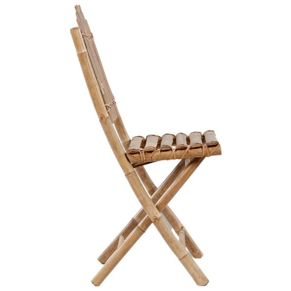 vidaXL foldbare havestole 2 stk. med hynder bambus