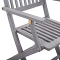 Miniatyrbillede 8 af 10: vidaXL foldbare havestole 4 stk. med hynder massivt akacietræ