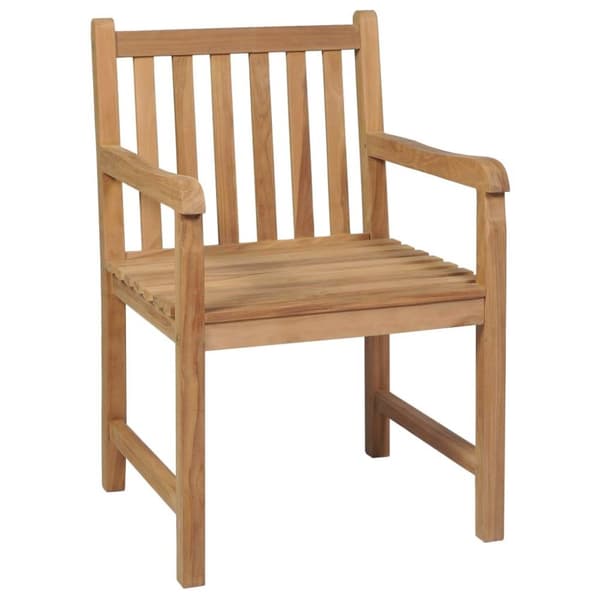 vidaXL havestole 2 stk. med beige hynder massivt teaktræ