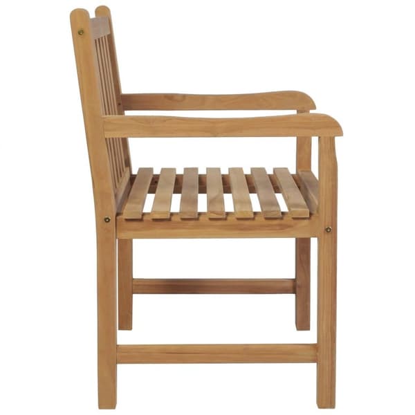 vidaXL havestole 2 stk. med beige hynder massivt teaktræ