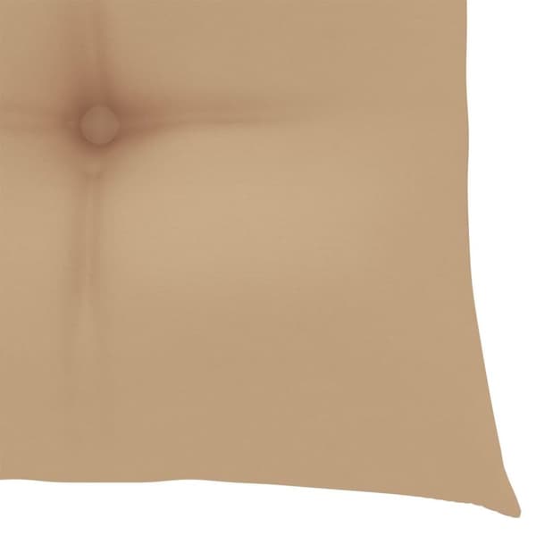vidaXL havestole 2 stk. med beige hynder massivt teaktræ