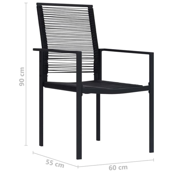 vidaXL havelamper 4 stk. PVC-rattan sort