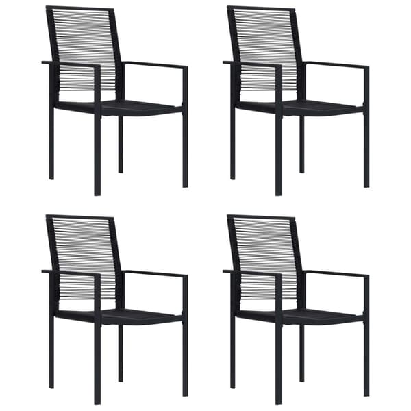 vidaXL havelamper 4 stk. PVC-rattan sort