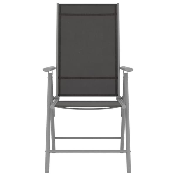 vidaXL foldbare havestole 2 stk. textilene sort