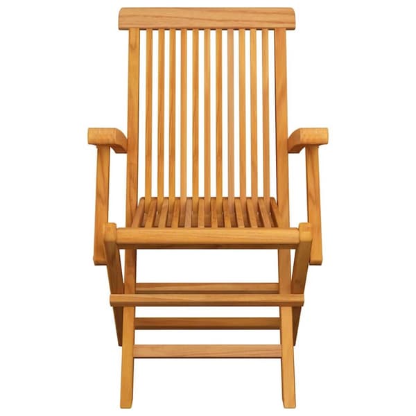 vidaXL Trädgårdsstolar med vinröda dynor 8 st massiv teak