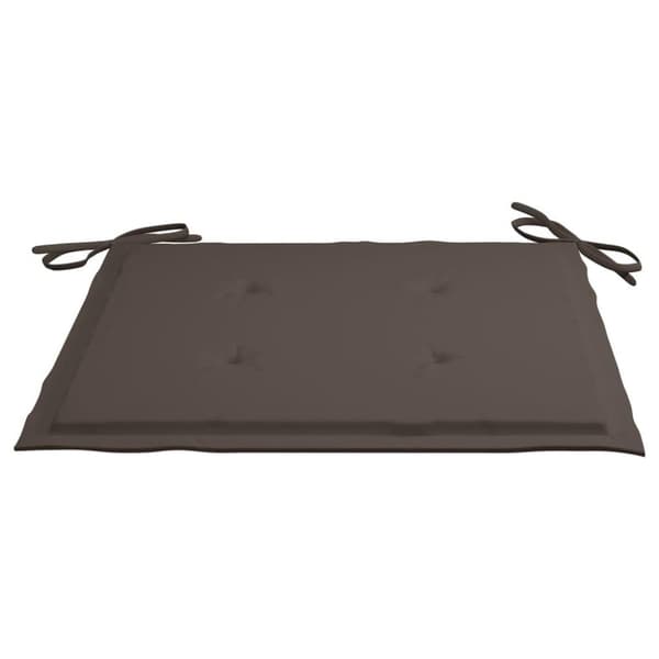 vidaXL Trädgårdsstolar med taupe dynor 8 st massiv teak