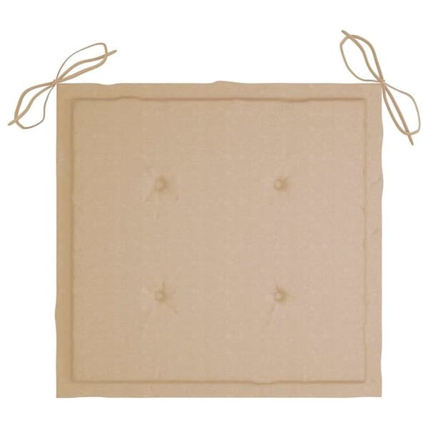 vidaXL Trädgårdsstolar med beige dynor 8 st massiv teak