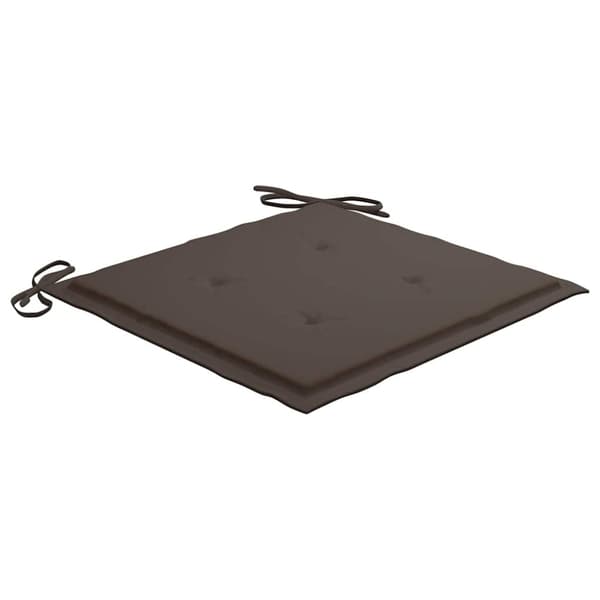 vidaXL Trädgårdsstolar 8 st med taupe dynor massiv teak