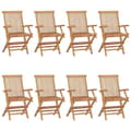 Miniatyrbild 1 av 7: vidaXL Trädgårdsstolar 8 st massiv teak