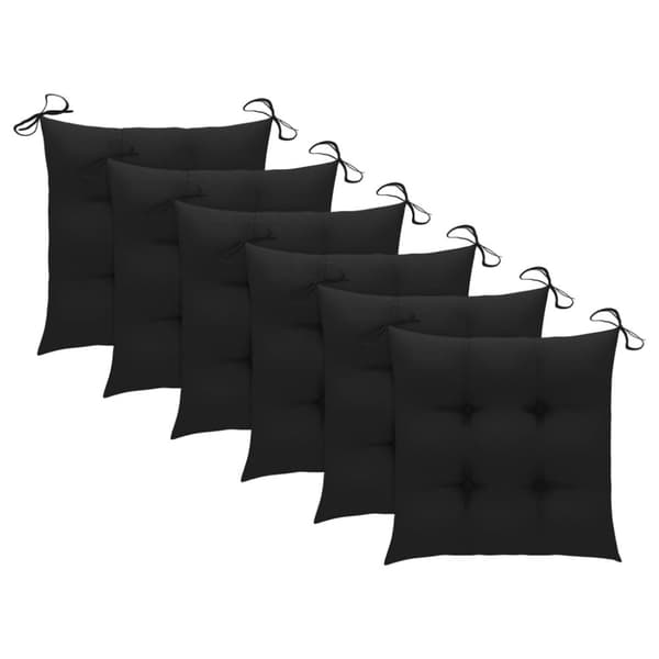 vidaXL foldbare havestole 6 stk. med hynder massivt akacietræ