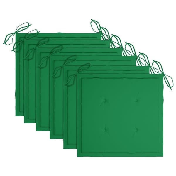 vidaXL foldbare havestole 6 stk. med hynder massivt akacietræ