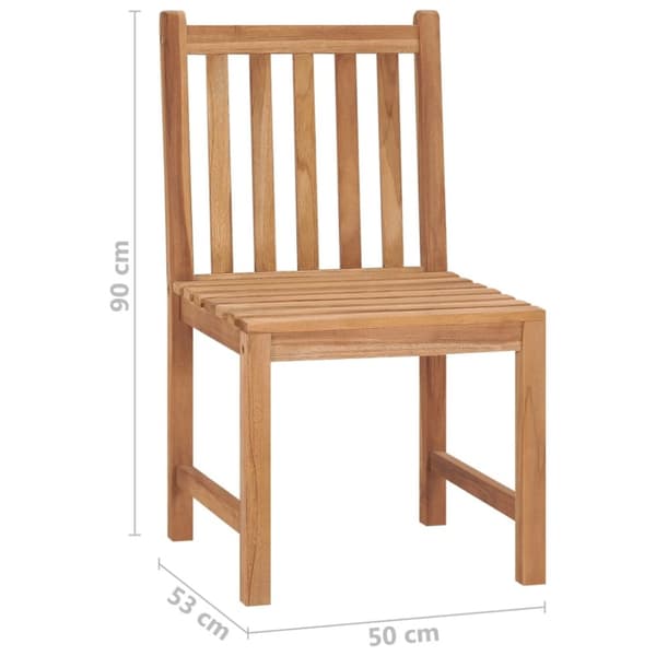 vidaXL Hagestoler 6 stk heltre teak