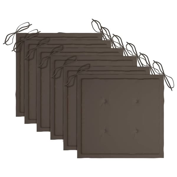 vidaXL foldbare havestole 6 stk. med hynder massivt akacietræ
