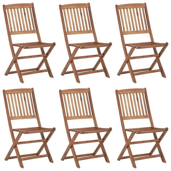 vidaXL foldbare havestole 6 stk. massivt akacietræ