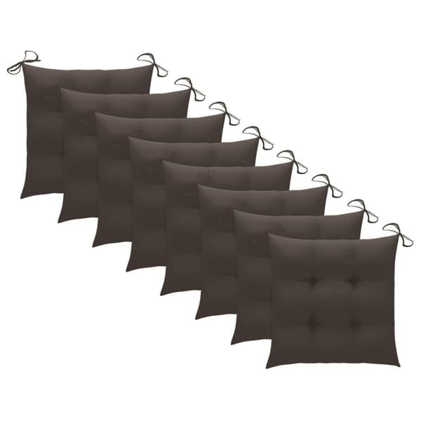 vidaXL foldbare havestole 8 stk. med hynder massivt akacietræ