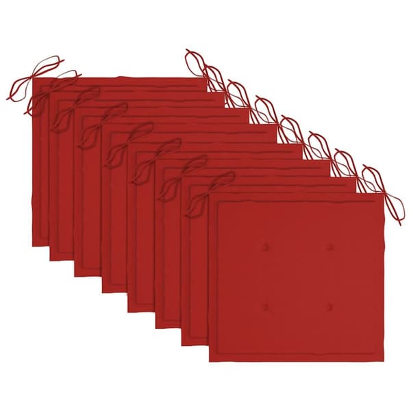 vidaXL foldbare havestole 8 stk. med hynder massivt akacietræ